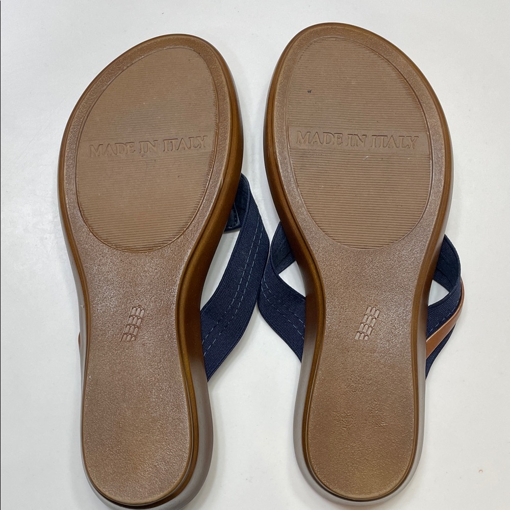 Italian Shoemakers Navy and Brown Sandals - Picture 4 of 6